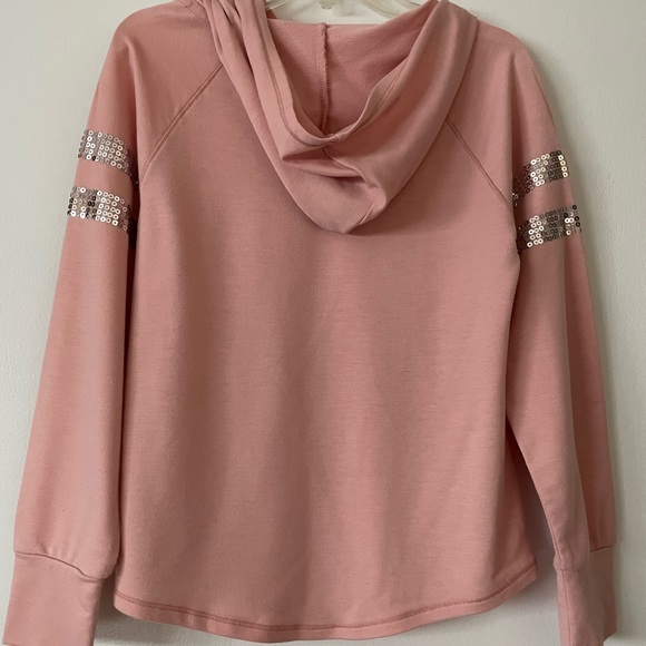 Beautees Girls Hoodie With Sparkly Silver Sequins. Size XL - Picture 3 of 8